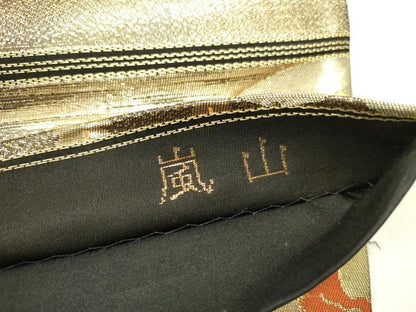 平和屋本店▼六通柄袋帯　嵐山　本金箔二重引錦　正絹　逸品　DABI5703op