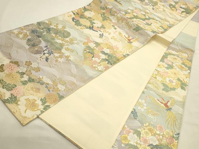 平和屋本店▼六通柄袋帯　花雅唐織錦　本金箔　正絹　逸品　DABI5711op