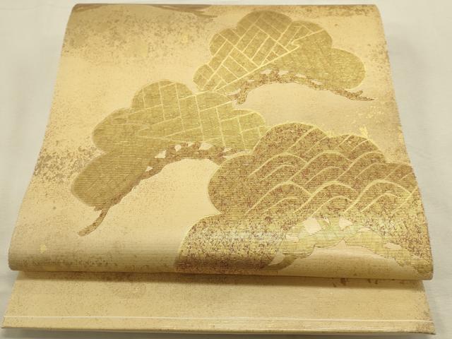 平和屋本店▼太鼓柄袋帯　松　本金　金彩　正絹　逸品　未使用　DABI5722op