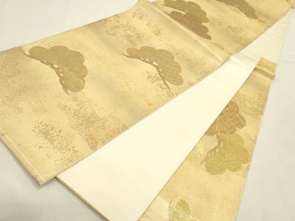 平和屋本店▼太鼓柄袋帯　松　本金　金彩　正絹　逸品　未使用　DABI5722op