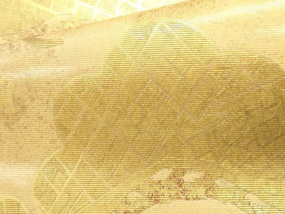 平和屋本店▼太鼓柄袋帯　松　本金　金彩　正絹　逸品　未使用　DABI5722op