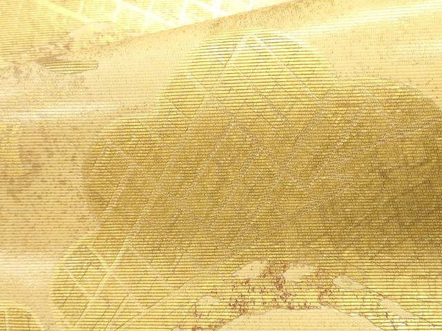 平和屋本店▼太鼓柄袋帯　松　本金　金彩　正絹　逸品　未使用　DABI5722op