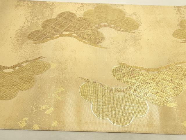 平和屋本店▼太鼓柄袋帯　松　本金　金彩　正絹　逸品　未使用　DABI5722op
