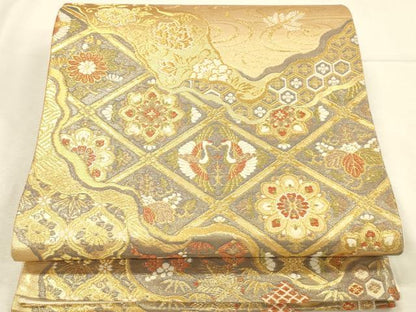 平和屋本店▼六通柄袋帯　唐織　瑞華宝飾文　本金二重箔　正絹　逸品　DABI5742op