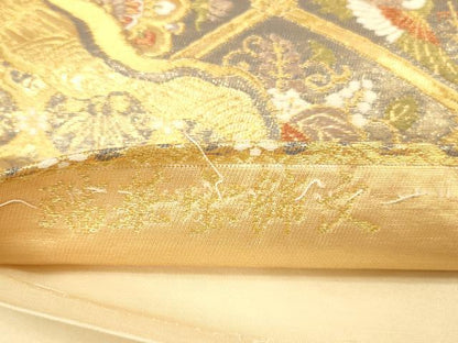 平和屋本店▼六通柄袋帯　唐織　瑞華宝飾文　本金二重箔　正絹　逸品　DABI5742op
