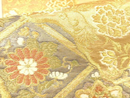 平和屋本店▼六通柄袋帯　唐織　瑞華宝飾文　本金二重箔　正絹　逸品　DABI5742op