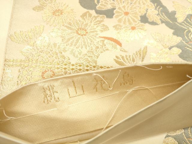 平和屋本店▼六通柄袋帯　桃山花鳥　純金箔二重織　正絹　逸品　DABI5743op