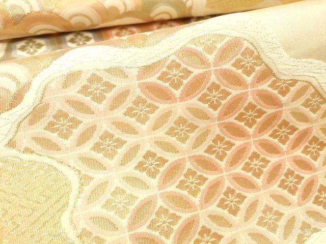平和屋本店▼六通柄袋帯　道長吉祥文　有職錦　本金箔24K　正絹　逸品　DABI5744op