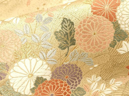 平和屋本店▼六通柄袋帯　唐織　能繍小袖　本金二重箔　正絹　逸品　DABI5746op