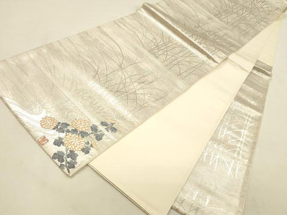 平和屋本店▼六通柄袋帯　作家物　唐織　琳派百図　本金箔　正絹　逸品　DABI5754op