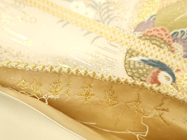 平和屋本店▼六通柄袋帯　唐織　錦彩華鳥丸文　本金箔　正絹　逸品　DABI5763op