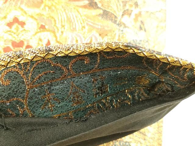 平和屋本店▼六通柄袋帯　古代彫金紋　本金箔二重　正絹　逸品　DABI5766op