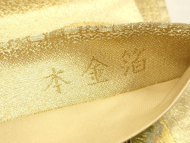 平和屋本店▼太鼓柄袋帯　洛中洛外　本金箔　正絹　逸品　DABI5769op