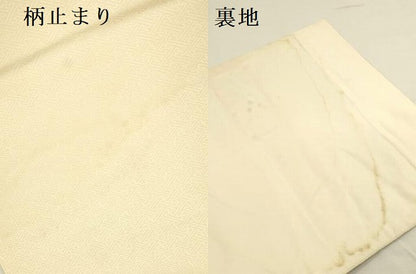 平和屋本店▼六通柄袋帯　唐織　秀鳳　孔雀花文　純金箔24K　正絹　逸品　DABI5777op