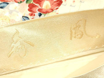 平和屋本店▼六通柄袋帯　唐織　秀鳳　孔雀花文　純金箔24K　正絹　逸品　DABI5777op
