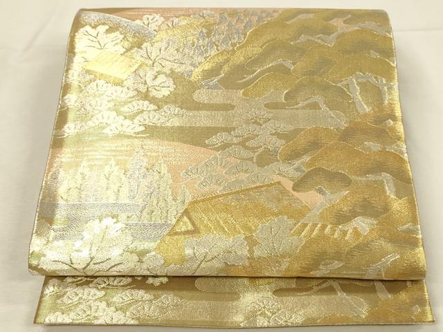 平和屋本店▼佐賀錦　六通柄袋帯　大都の四季　弐拾四金九百錦　正絹　逸品　未使用　DABI5798op