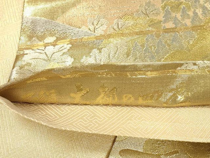平和屋本店▼佐賀錦　六通柄袋帯　大都の四季　弐拾四金九百錦　正絹　逸品　未使用　DABI5798op
