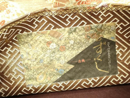 平和屋本店▼六通柄袋帯　唐織　秀華宝尽くし　本金箔　正絹　逸品　DABI5799op