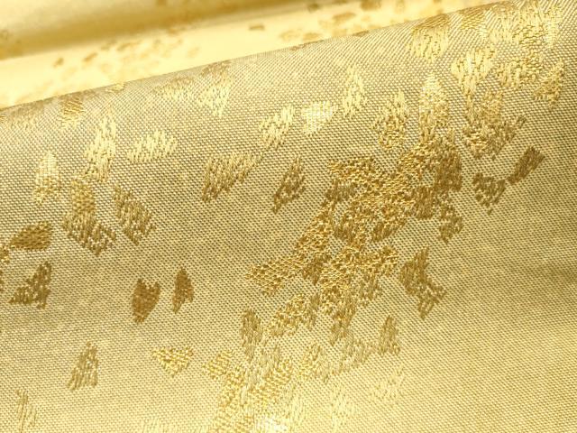 平和屋着物▼全通柄袋帯　舞桜　金糸　正絹　逸品　DABI5848op