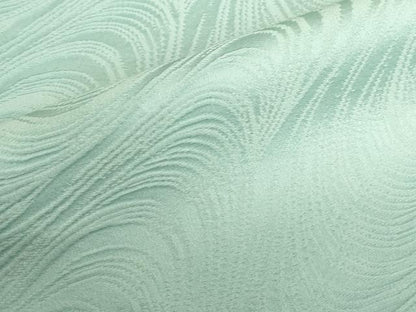 平和屋着物●上質な色無地　流水地紋　白藍色　正絹　逸品　DABI5865op