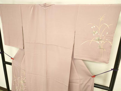 平和屋着物●訪問着　草花　正絹　逸品　DABI5867op