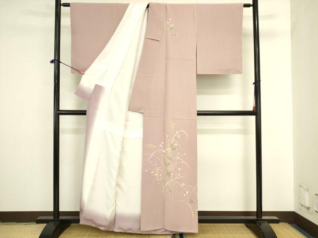 平和屋着物●訪問着　草花　正絹　逸品　DABI5867op