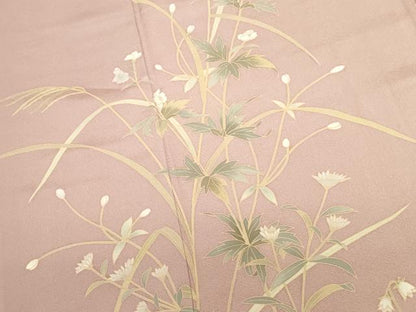平和屋着物●訪問着　草花　正絹　逸品　DABI5867op