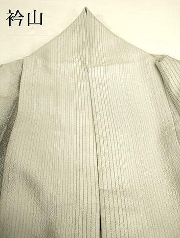 平和屋着物●上質なお召　間道　背抜き仕立て　正絹　逸品　DABI5871op