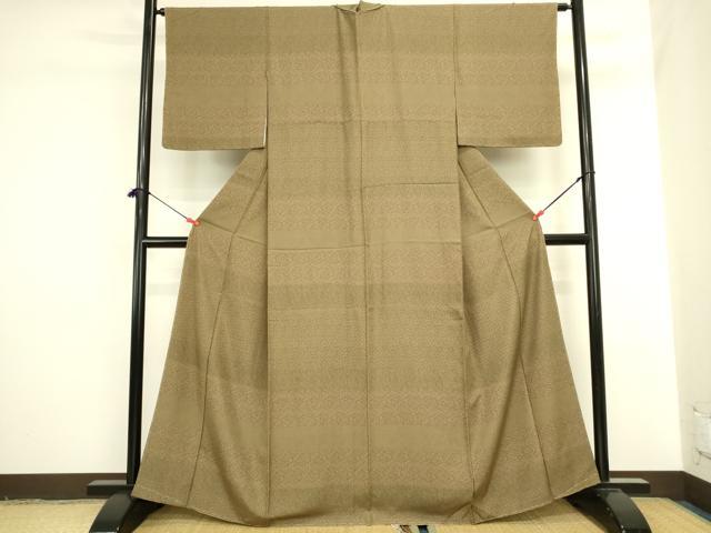 平和屋着物●江戸小紋　横段花唐草文　正絹　逸品　未使用　DABI5877op