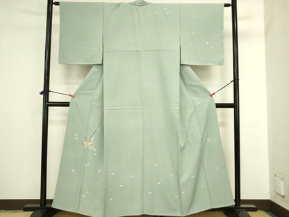 平和屋着物●本加賀友禅作家　柿本市郎　訪問着　南天文　正絹　逸品　未使用　DABI5878op