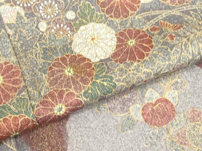平和屋着物●京友禅の第一人者　松井青々　訪問着　道長花車文　金彩　正絹　逸品　DABI5887op