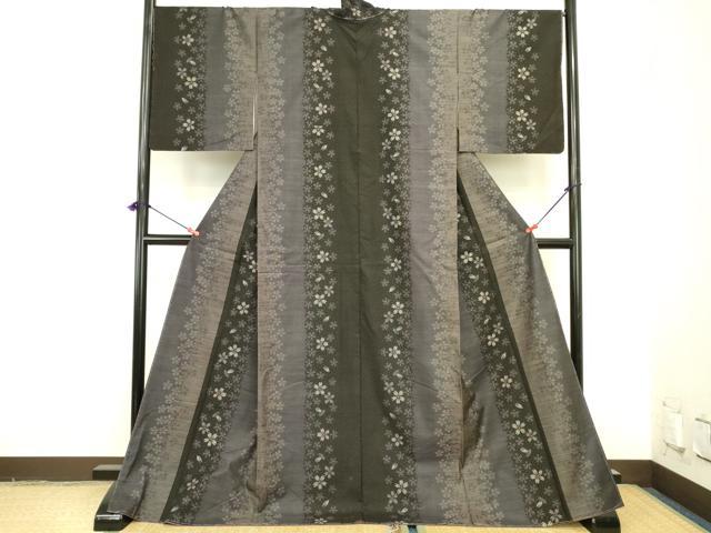 平和屋着物●本場大島紬　9マルキ　舞桜間道　ロング丈　正絹　逸品　未使用　DABI5889op