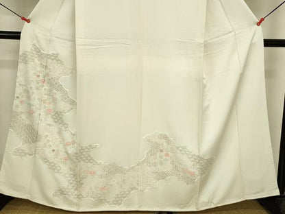 平和屋着物●中国三大刺繍　スワトウ刺繍　汕頭刺繍　相良刺繍　総刺繍　色留訪問着　美空ひばり　吉祥花文　正絹　逸品　未使用　DABI5892op