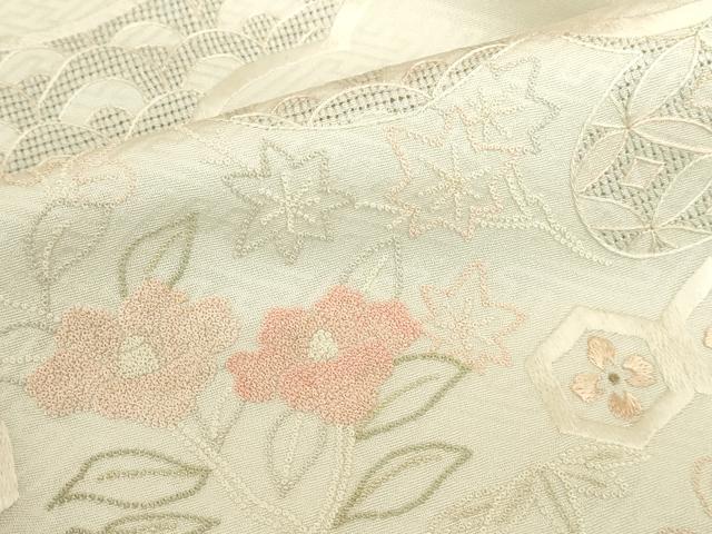 平和屋着物●中国三大刺繍　スワトウ刺繍　汕頭刺繍　相良刺繍　総刺繍　色留訪問着　美空ひばり　吉祥花文　正絹　逸品　未使用　DABI5892op