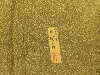平和屋着物●重要無形文化財　人間国宝　中村勇二郎　江戸小紋　唐草文　正絹　逸品　DABI5902op