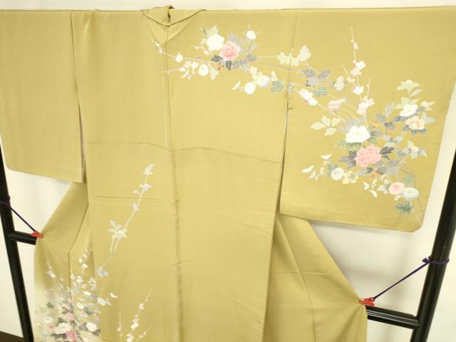 平和屋着物●訪問着　友禅　作家物　草花　暈し染め　正絹　逸品　DABI5909op