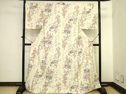平和屋着物●小紋　草花　枝梅　洗える着物　DABI5910op