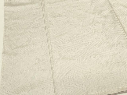 平和屋着物●上質な小紋　立波文　銀彩　正絹　逸品　未使用　DABI5921op