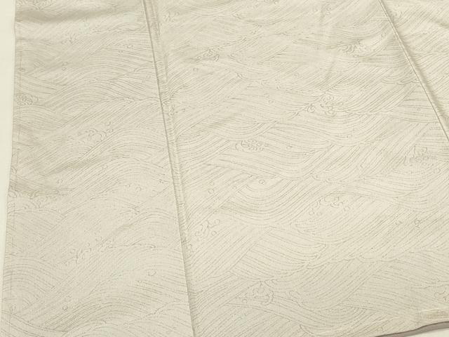 平和屋着物●上質な小紋　立波文　銀彩　正絹　逸品　未使用　DABI5921op
