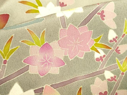 平和屋着物●本加賀友禅作家　百貫華峰　黒留袖　花鳥文　暈し染め　正絹　逸品　未使用　DABI5924op