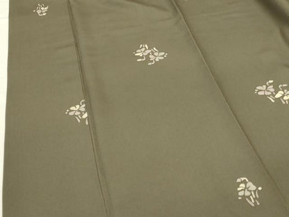 平和屋着物●上質な小紋　草花　正絹　逸品　DABI5927op