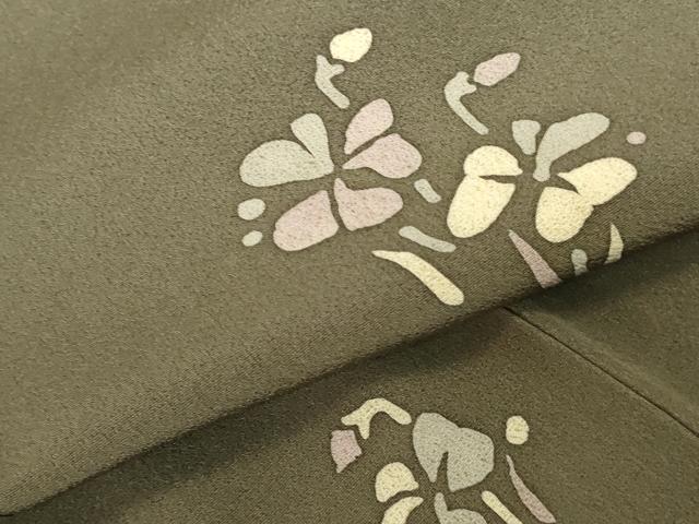 平和屋着物●上質な小紋　草花　正絹　逸品　DABI5927op