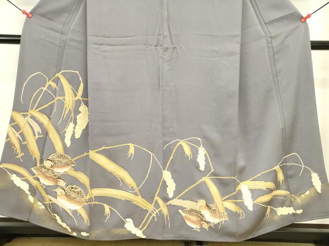 平和屋着物●豪華色留袖　花鳥文　金彩　正絹　逸品　DABI5930op