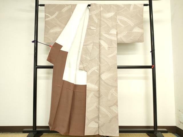 平和屋着物●上質な小紋　絞り　地紋起こし　抽象文様　正絹　逸品　DABI5931op