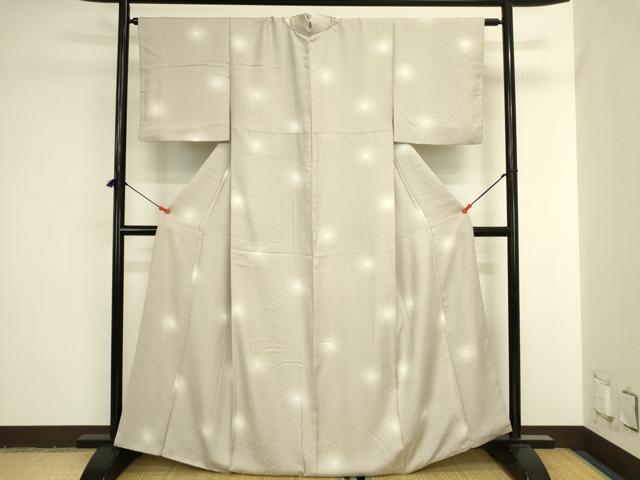 平和屋着物●上質な小紋　花菱地紋　蛍暈し　正絹　逸品　DABI5935op
