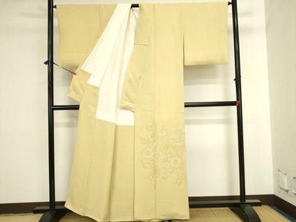 平和屋着物●中国三大刺繍　相良刺繍　総刺繍　色留袖　菊唐草　正絹　逸品　DABI5941op