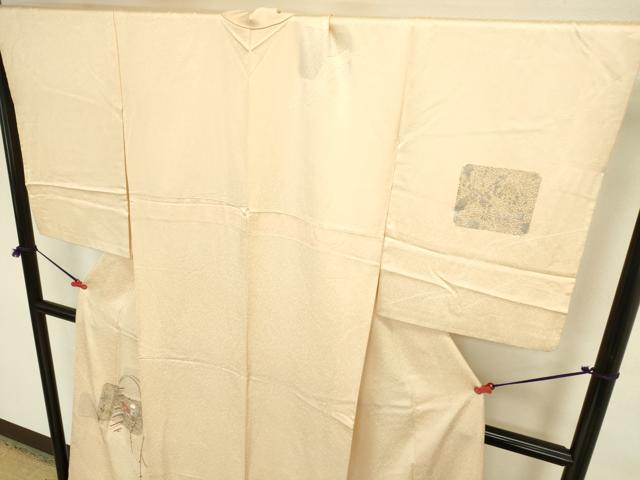 平和屋着物●訪問着　刺繍　草花文　金彩　正絹　逸品　DABI5942op