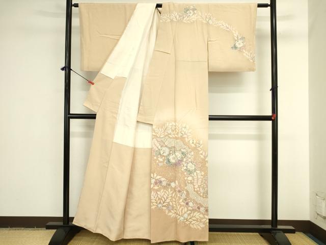 平和屋着物●越後十日町の一流染匠　桐屋・翠山工房　訪問着　絞り　辻が花　暈し染め　正絹　逸品　DABI5949op