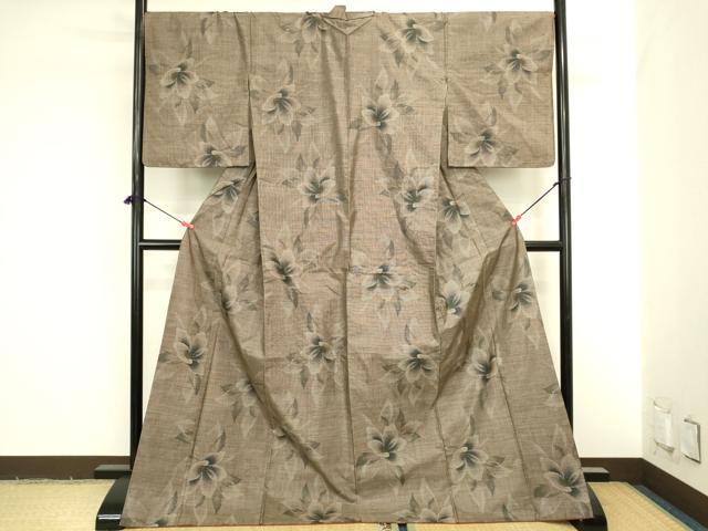平和屋着物●本場大島紬　9マルキ　舞花　ロング丈　正絹　逸品　DABI5953op