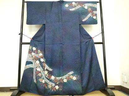 平和屋着物●訪問着　絞り　辻が花　暈し染め　正絹　逸品　DABI5954op